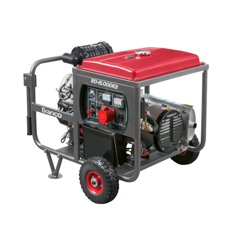 Aluguel gerador Diesel 14 kVA de potência máxima Trifásico BD 15000 E3